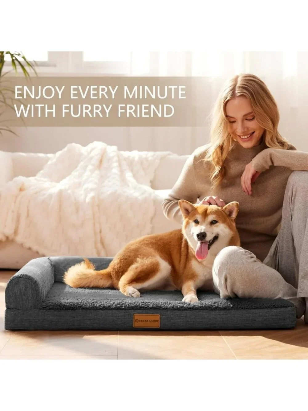 Large Orthopedic Dog Bed 36